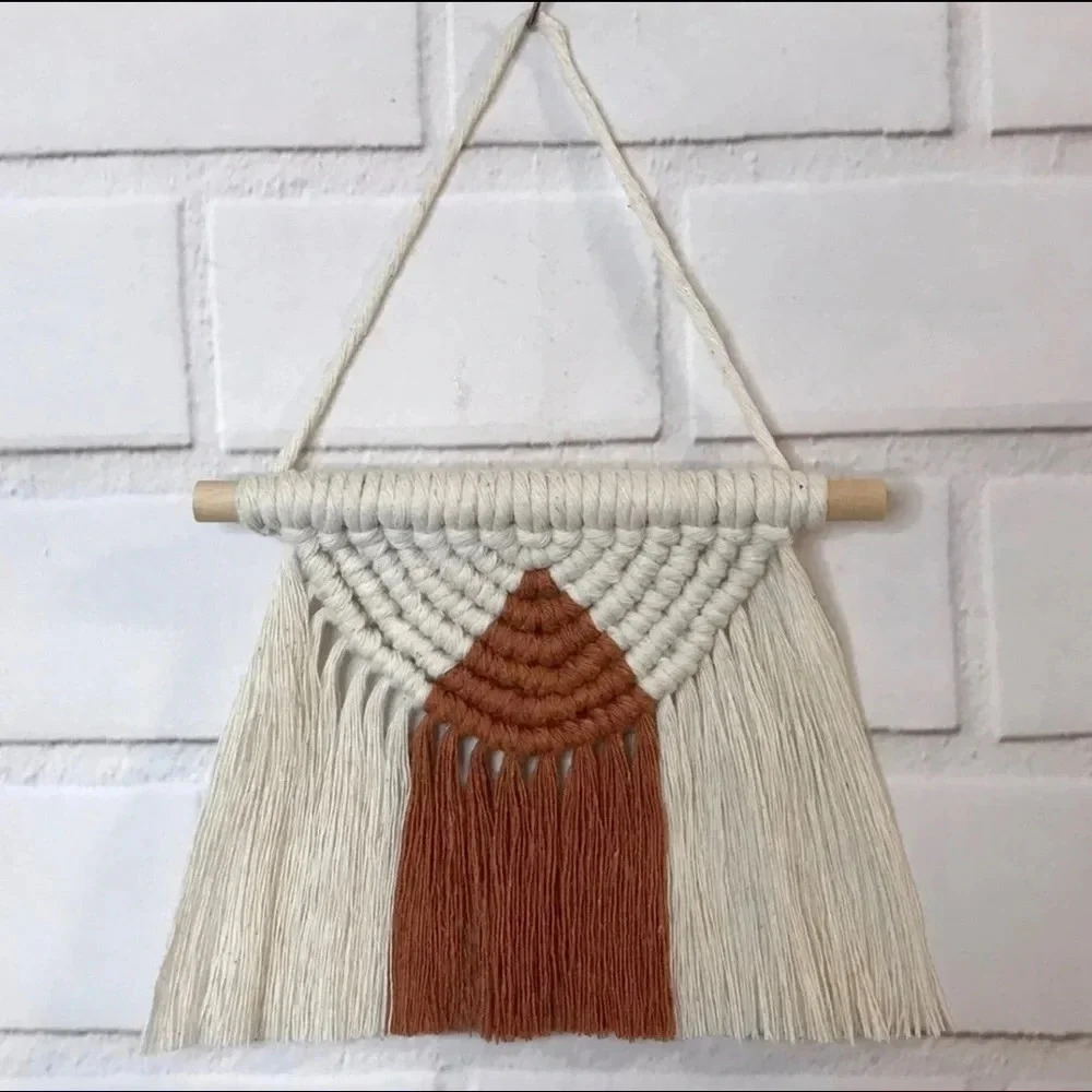 𝅺MACRAME Boho Half Moon‎ Mini Wall Hanging. Handmade